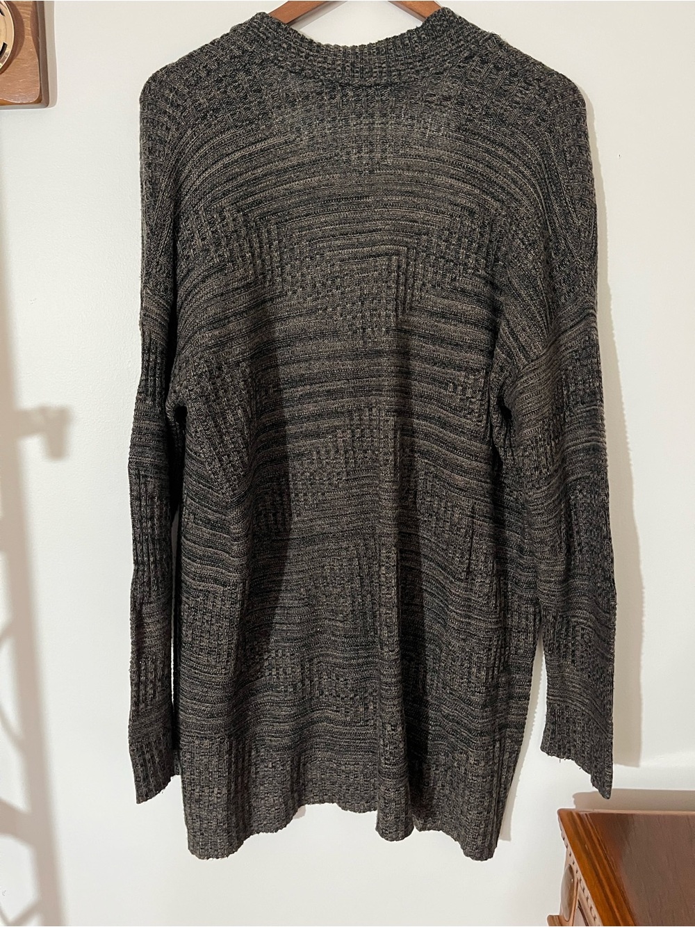 Apt. 9 Brown Open-Front Ribbed Cardigan - Picture 2 of 5